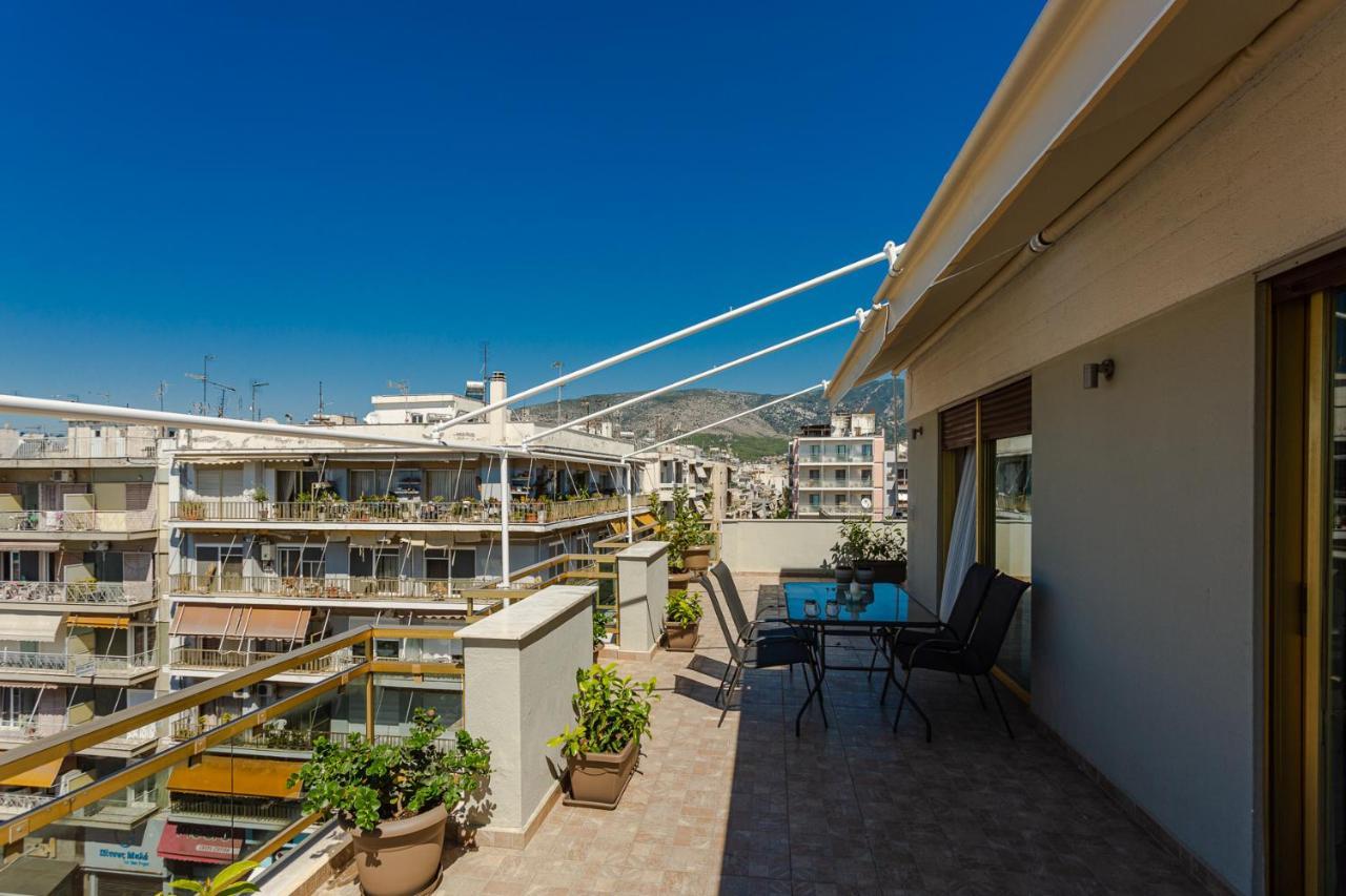 Cozy Seaside Penthouse With Sea & Mountain View. Apartment Volos Luaran gambar